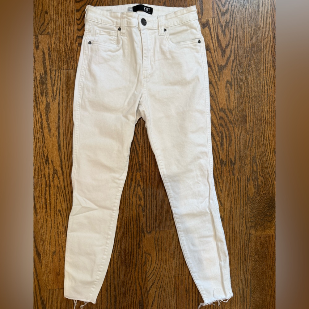 Kut From The Cloth White Skinny Jeans